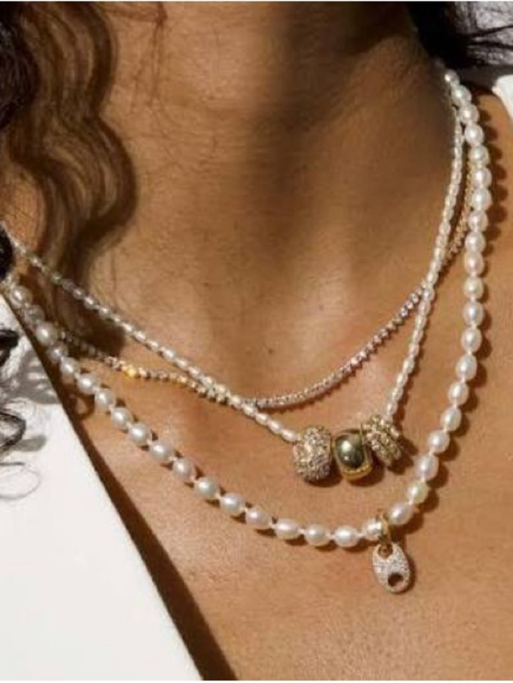 Adina Reyter 14k tiny pearl seed necklace New w box smaller pearl no charms